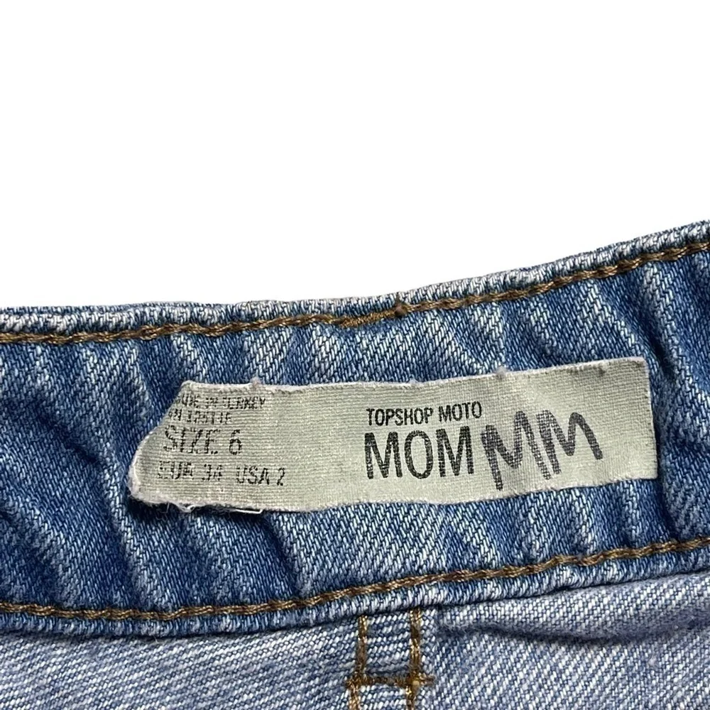 TopShop Moto Mom Distressed Denim Shorts 2